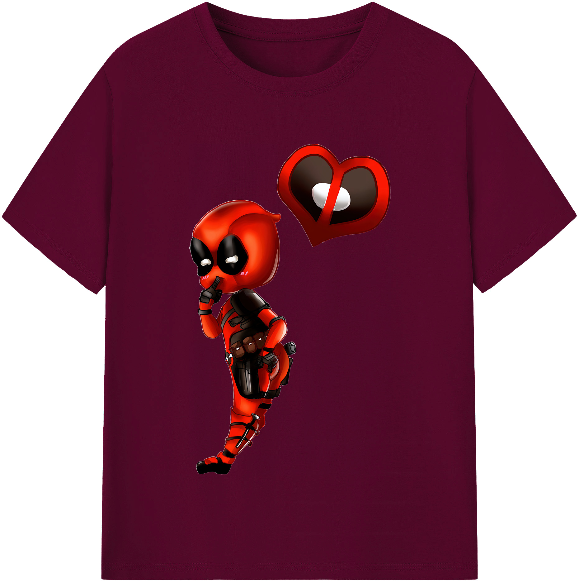（画像用） Deadpool デッドプール レディースカジュアルプリントTシャツ（綿100％）